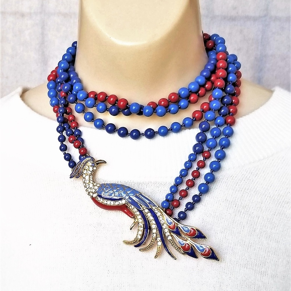 Woman's Rare Peacock Necklace J. Crew